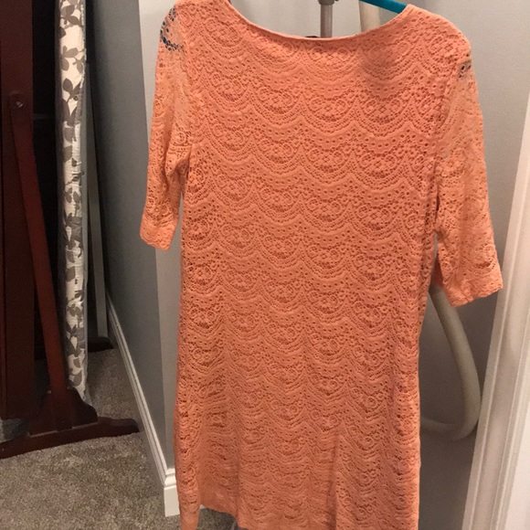 Peach lace Apt 9 dress - Picture 3 of 3